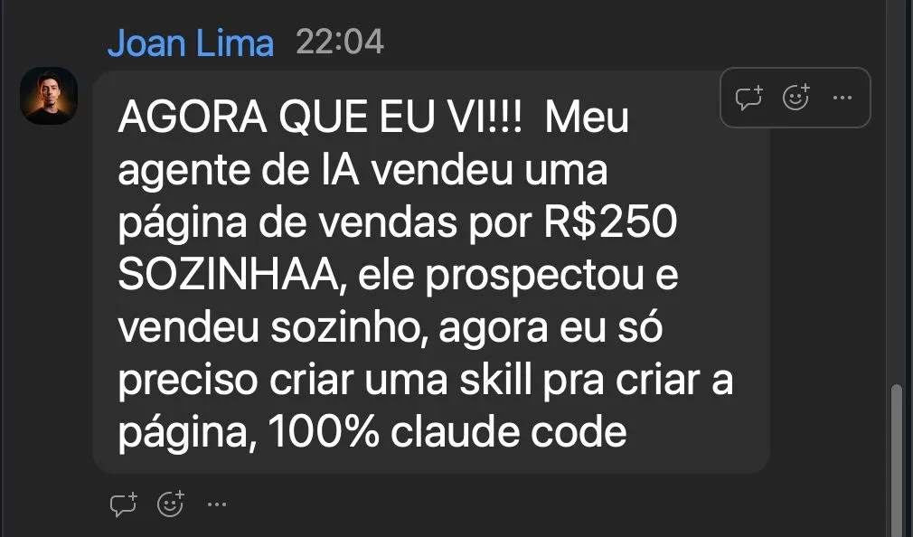 Agente de I.A no WhatsApp em conversa real
